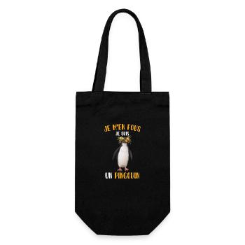 I don't care, I'm a penguin - Gift Bag for Bottles - black - Front