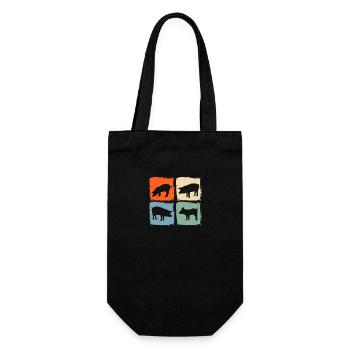 Pig - Gift Bag for Bottles - black - Front