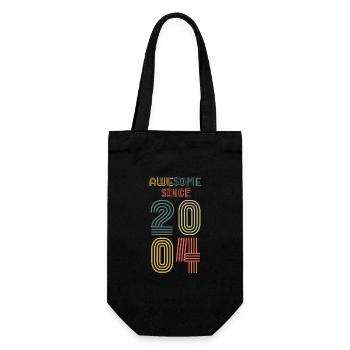 20th Birthday 2004 - Gift Bag for Bottles - black - Front