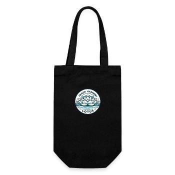 Inner Harmony Lotus - Heiteres Wasser- und Blumendesign - Geschenkbeutel für Flaschen - Schwarz - Vorne