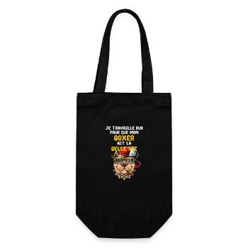 Mein Boxer Hat Das Gute Leben Humor Hund Liebhaber Hund - Geschenkbeutel für Flaschen - Schwarz - Vorne