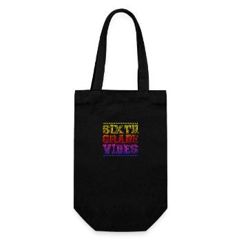 6th Grade - Gift Bag for Bottles - black - Front