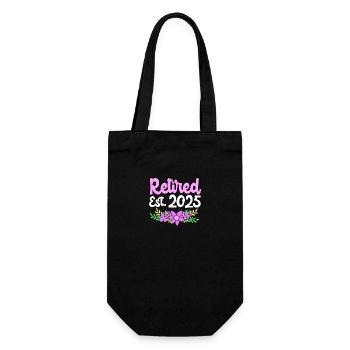 Retirement 2025 Pensioner Pension Pensioner - Gift Bag for Bottles - black - Front
