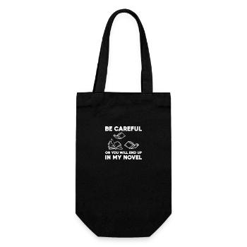 Author - Gift Bag for Bottles - black - Front