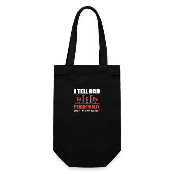 Dad Joke Father's Day Funny Sayings - Gift Bag for Bottles - black - Front