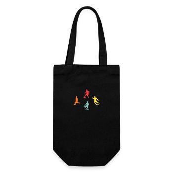 Fußballspieler Evolution Fußball - Geschenkbeutel für Flaschen - Schwarz - Vorne
