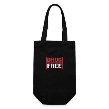 Drug-free addiction addicted - Gift Bag for Bottles - black - Front