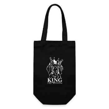 wire-haired dachshund King Dog Saying Dogs Dog Wilsigns - Gift Bag for Bottles - black - Front
