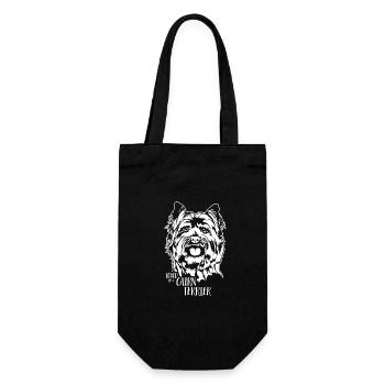 Loved by a Cairn Terrier Dogs Saying Wilsigns - Gift Bag for Bottles - black - Front