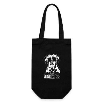 Boxertastic Boxer Dog Dogs Wilsigns - Gift Bag for Bottles - black - Front
