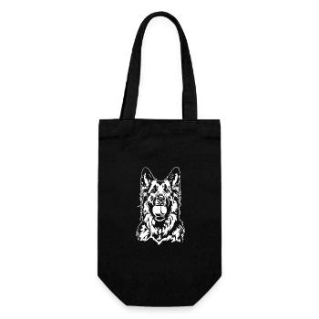 German Longhaired German Shepherd Dogs Wilsigns - Gift Bag for Bottles - black - Front
