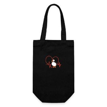 Papageientaucher Puffin - Geschenkbeutel für Flaschen - Schwarz - Vorne
