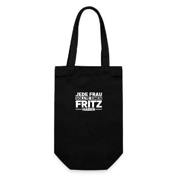 Fritz - Geschenkbeutel für Flaschen - Schwarz - Vorne