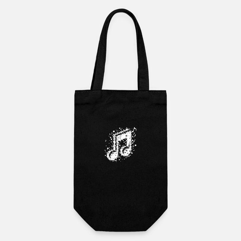 Schwingende Musik Note Splash Tattoo - Geschenkbeutel für Flaschen - Schwarz
