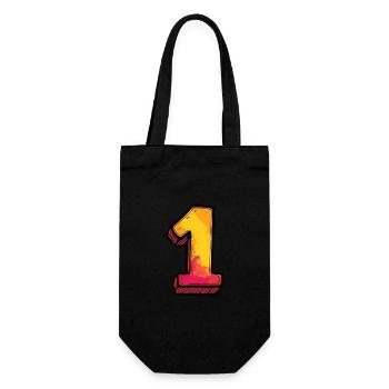 1 Number Comic - Gift Bag for Bottles - black - Front