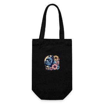 Cane Corso Retro Pastel Fleurs - Sac à bouteille - noir - Devant