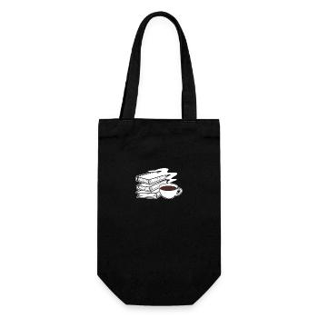 Author Coffee Book - Gift Bag for Bottles - black - Front
