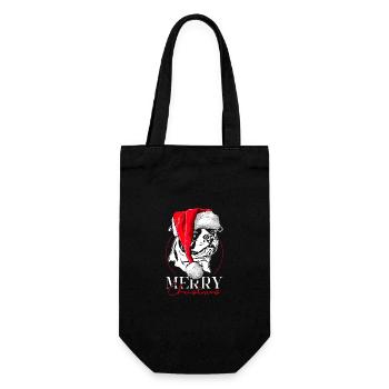 Père Noël Bouledogue américain Joyeux Noël Wilsigns - Sac à bouteille - noir - Devant