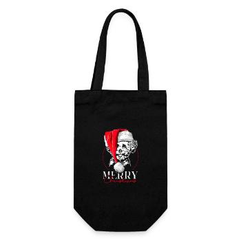 Père Noël Bichon Frise Joyeux Noël Chiens Wilsigns - Sac à bouteille - noir - Devant