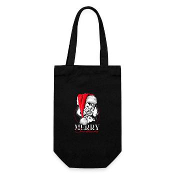Santa Wirehaired Vizsla Merry Christmas Wilsigns - Gift Bag for Bottles - black - Front