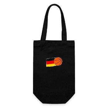 Basketballspieler Deutsche Flagge Basketball - Geschenkbeutel für Flaschen - Schwarz - Vorne