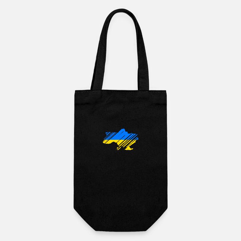 Ukraine - Geschenkbeutel für Flaschen - Schwarz
