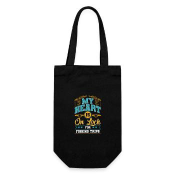 Mon cœur est verrouillé pour les voyages de pêche - Sac à bouteille - noir - Devant