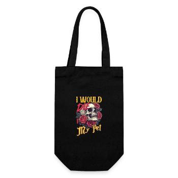 Je mourrais pour mes roses de crâne de compagnie - Sac à bouteille - noir - Devant
