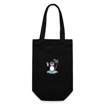 Penguin Island Summer Palm - Gift Bag for Bottles - black - Front