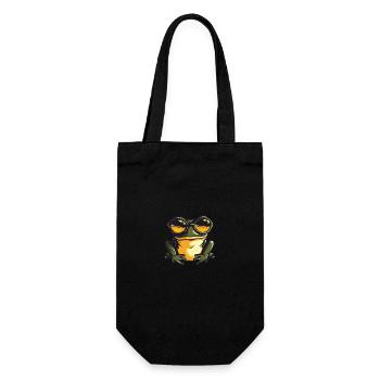 Grenouille Drôle Cool - Sac à bouteille - noir - Devant