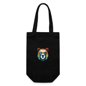 Polar Bear Head Cool Polar Bear - Gift Bag for Bottles - black - Front