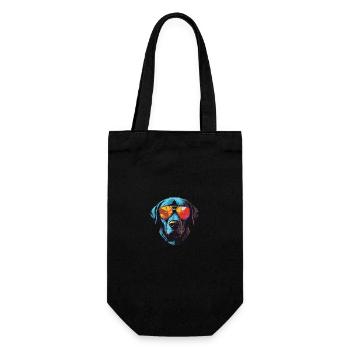 Labrador Dog Head Cool - Gift Bag for Bottles - black - Front