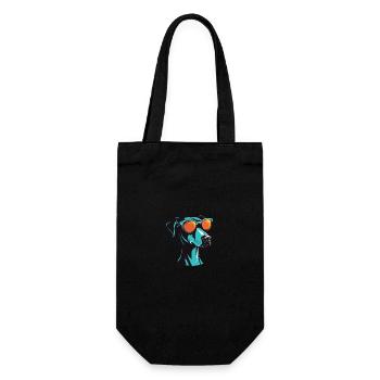 Tête de chien lévrier Cool - Sac à bouteille - noir - Devant