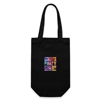 Croatia Party Crew Colorful - Gift Bag for Bottles - black - Front