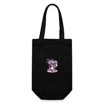 Koala Summer Beach Comic - Gift Bag for Bottles - black - Front