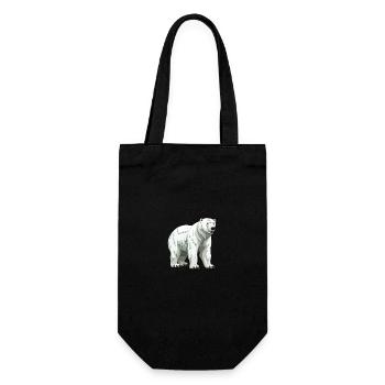 Polar Bear Animal Polar Bear - Gift Bag for Bottles - black - Front