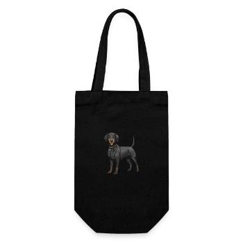 Dachshund Dackel - Geschenkbeutel für Flaschen - Schwarz - Vorne