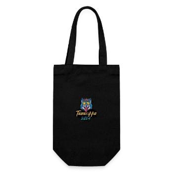 Teneriffa 2024 Party Wolf - Geschenkbeutel für Flaschen - Schwarz - Vorne