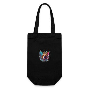 Beagle Chien Tête Portrait Coloré - Sac à bouteille - noir - Devant
