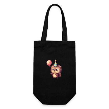 Hérisson Anniversaire Bande Dessinée - Sac à bouteille - noir - Devant