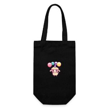 Bande dessinée d’anniversaire de mouton - Sac à bouteille - noir - Devant