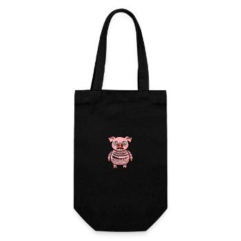 Cochon Halloween Animal - Sac à bouteille - noir - Devant