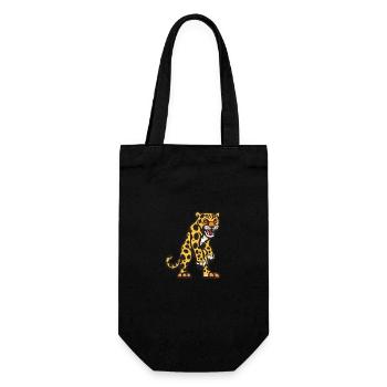 Leopard Halloween Animal - Gift Bag for Bottles - black - Front