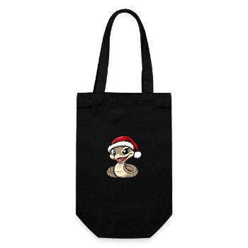 Snake Cobra Christmas Cute - Gift Bag for Bottles - black - Front