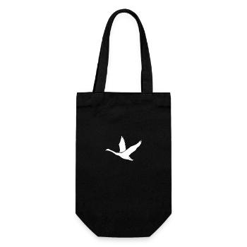 Swan with Wings Tattoo - Gift Bag for Bottles - black - Front
