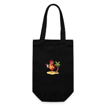 Palmier d’été de l’île du coq - Sac à bouteille - noir - Devant