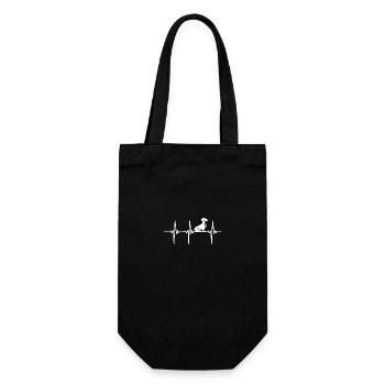 Heartbeat for loyal dachshund dogs - Gift Bag for Bottles - black - Front