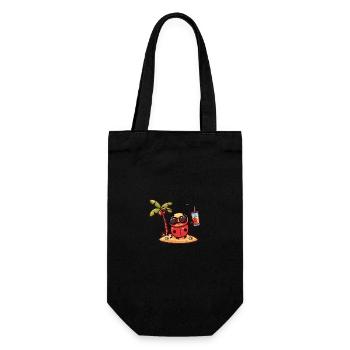 Vacances d’été de coccinelle - Sac à bouteille - noir - Devant