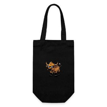 Taureau Cool Animal - Sac à bouteille - noir - Devant