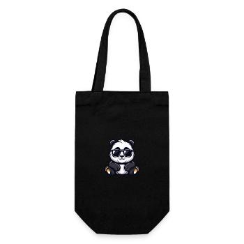 Panda Cool Tier - Geschenkbeutel für Flaschen - Schwarz - Vorne